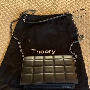 Theory Quilted Black Crossbody Bag